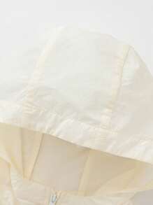 Balabala Girls' UV Protection Jacket, Lightweight Summer Wear - Vanilla White - View 3