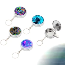 1 pièce de cendrier portable compact, cendrier de poche, en métal, convient comme cadeau pour la famille ou les amis, peut également être utilisé comme mini boîte de rangement personnel