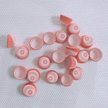 Cápsulas de papel para cupcakes, pequeñas tazas de papel para hornear, forros de tazas de papel para pasteles pequeños, moldes para hornear, tazas de papel desechables para pasteles - Rojo - Ver 8