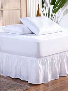 Waterproof King Mattress Protector Cover Kit + 2 Pillow Protectors + Box Skirt With Elastic - White - View 2