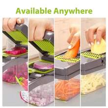 Nicer Dicer Plus 14 In 1 PREMIUM Vegetables Fruits Slicer Cutter - 黑色 - 查看 6