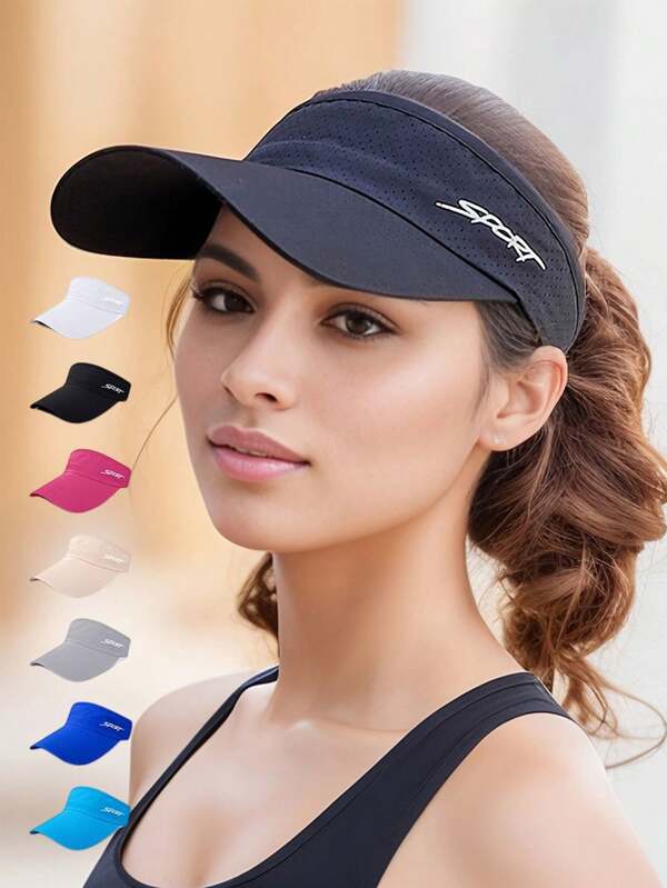 Damen Tennis Sport Sonnenblende Hut, Sommer Sonnenschutz Kappe für Outdoor