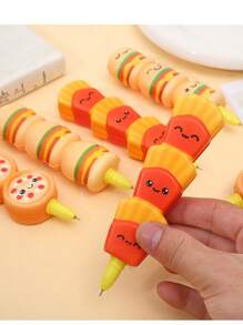 1pc Stress Relief Pen, Cartoon Squeeze Soft Stationery, Neutral Pen For Students