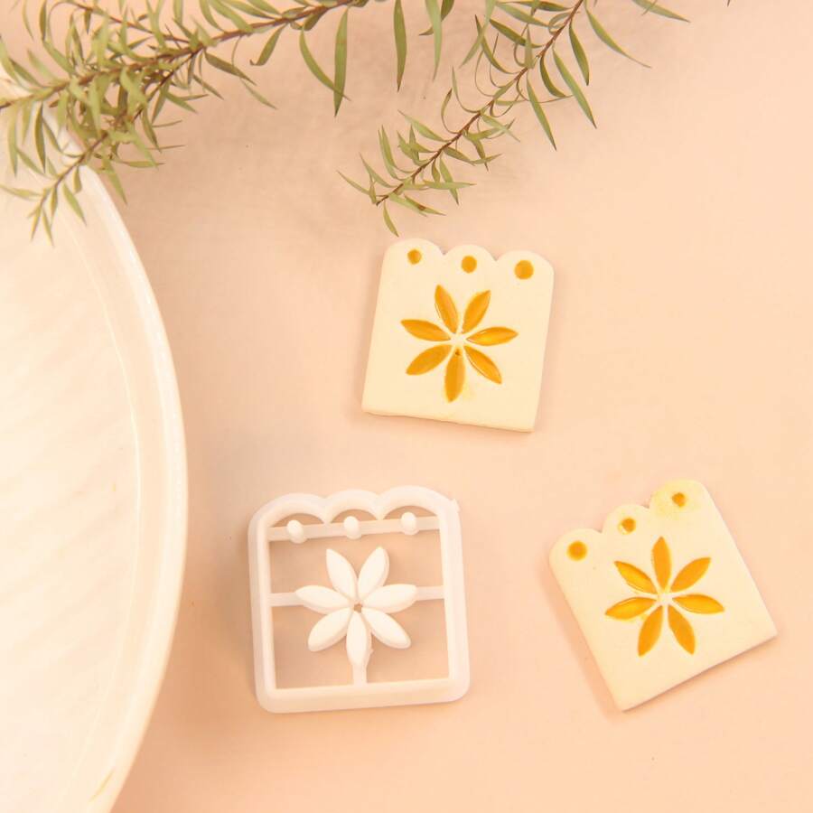 1pc Tatoo Clay Cutters, Square Polymer Clay Cutters, Flower Clay Earring Cutters, Geometry Clay Cutter Set