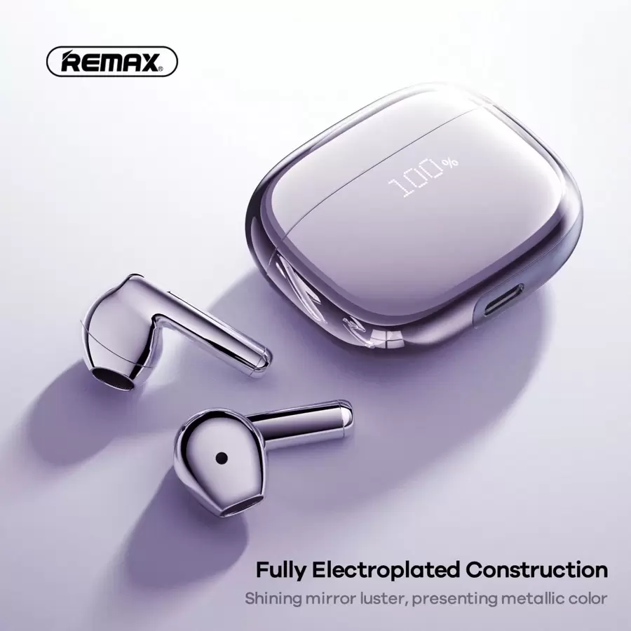 Newest Upgraded Remax Wireless Bluetooth Earbuds, Wireless Stereo Earphones, Earphone Mini, Comfortable Earphones, Earphone Design, Purple, Active Noise Cancellation, Gift For Lover - 彩色 - 查看 1