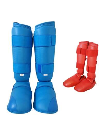 MMA 武术护胫板带衬垫，男女青年款，可调节护腿板，带脚背保护，适用于跆拳道、柔道、空手道、泰拳训练陪练