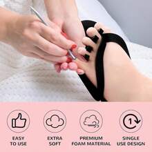 10Pairs Disposable Pedicure Slippers And Toe Separators Kit 10 Toe Separators For Women Nail Hotel Salon Spa Party - Multicolor - View 4