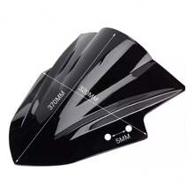 Black Motorcycle Windshield Rain Shield, Motorcycle Windshield Rain Shield - Black - View 3