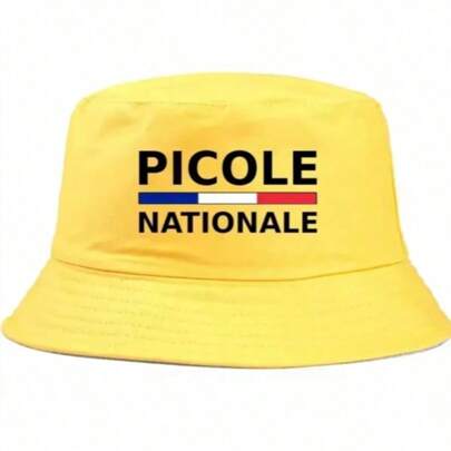 1 pieza Sombrero de cubo con estampado Picole Nationale, tanto para mujeres como para hombres. Esta gorra de camionero de moda es perfecta para actividades al aire libre en primavera y verano, como viajes, campamentos, ciclismo y senderismo.
