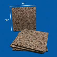 Cuadrados de corcho marrón oscuro de 30,5 x 30,5 x 9,5 mm de grosor, para azulejos de pared, tablero de corcho cuadrado para fijar con alfileres, mini tablero de anuncios para pared (paquete de 16)