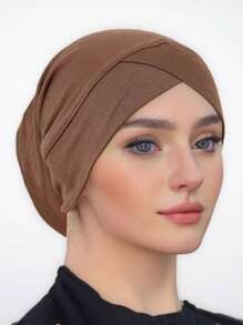 Women Hijab Cap Under Scarf Cap Ready Solid Color Undercap With Ear Hole Hijab Capswomen Scarf Accessories Bandanas Cap Under Caps For Hijabs Daily Under Cap - A - View 8