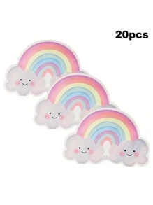 60 件/40 件/20 件，30*30 厘米/11.8*11.8 英寸，一次性彩虹主题派对纸巾，适合各种主题派对和日常使用，增添节日气氛