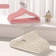 20 piezas/10 piezas de perchas infantiles con revestimiento de felpa de colores mixtos, perchas antideslizantes y duraderas para secar ropa, perchas de bebé con felpa - Perchas antideslizantes adecuadas para bebés, niños pequeños, ropa de bebé - Perchas para niños con diseño delgado, esenciales para el almacenamiento en el hogar - percha para ropa de niños - Ver 17