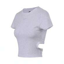 Nike 2025 Women's Nike Sportswear Rib Knit Crew Neck Short Sleeve T-Shirt, THJ0720-051