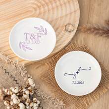 Customized Wedding Ring Dish, Personalized Engagement Gifts, Initial Ring Dish, Gifts For Couple, Ring Holder Dish, Valentine's Day Gifts