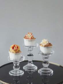 3件套欧式罗马柱玻璃蜡烛DIY香薰烛台简约拍照打卡道具婚礼.情人节.生日.求婚氛围营造摆件。 - 透明 - 查看 6