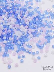 200Pcs A Bag 2.5x3mm /3x4.5mm Small Size Crystal Flat Bead  Crystal Glass Beads  Mix Color Beads For Jewelry Making DIY Accessories  Necklace Braclerts Hand Made