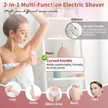 Electric Razors For Women,2 In 1 Bikini TrimmerFace Shavers,Hair Removal For Underarms Legs,Ladies Body Trimmer