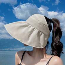 1PC Women's Hat Korean Version Outdoor Travel Sun Hat Foldable Uv Protection Sunscreen Fashionable Hat Bow