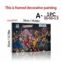 1pc Modern Jazz-Inspired Canvas Art - Vibrant African American Dance Scene, Unframed Wall Decor For Living Room, Bedroom, Office & More - Perfect For Celebrating Black Culture & Music, Musicthemed Decor|Abstract Canvas Art|Historical Artwork Gifts Birthday Graduation