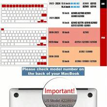 SDYIGOE Cubierta de silicona para teclado para todos los modelos Air/Pro de 13 ", 14", 15 "y 16", con chip M1, M2, M3 y M4, modelos A2918, A2991, A2338, A2337, A2681, A3113, A3240, versiones US y EU - silicona transparente - Ver 4
