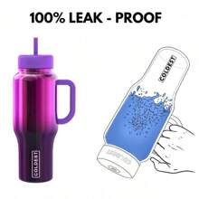 Coldest 46oz 100% Leak Proof Insulated Tumbler With Lid & Straw (3 Lids) - Stainless Steel For Women & Men - Travel Containers, Chug & Drinkware