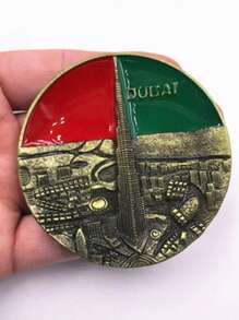 Metal Dubai Magnetic Refrigerator Sticker, Creative Souvenir With Ship, Skyscraper, UAE Design, Burj Khalifa - Multicolor - View 11