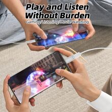 Type C To Lightning Earphone Audio Adapter USB C Male To Lightning Female Earphone Converter