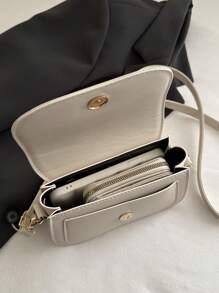 Bolsa de silla de montar con lazo y unicolor, bolso bandolera y cruzado versátil para mujeres con decoración de herrajes, apto para compras, carteras, jóvenes, estudiantes universitarios, recién llegados y trabajadores de cuello blanco. Es muy adecuado para oficinas, universidades, trabajo, negocios, trayectos, actividades al aire libre, viajes y salidas