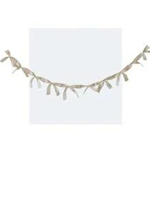 蝴蝶结丝带花环旗帜，蝴蝶结手工悬挂花环，甜蜜房间壁挂横幅，适用于生日房间少女心装饰婚礼派对装饰