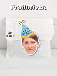 17pcs/35pcs/56pcs Personalized Custom Stickers, Customized Face Stickers, DIY Logo Stickers, Suitable For Water Bottles, Baking Labels, Multi-Purpose Labels, Suitable For Birthday Parties, Weddings, Bachelor, Graduation, Retirement, Party Decorations Back To School