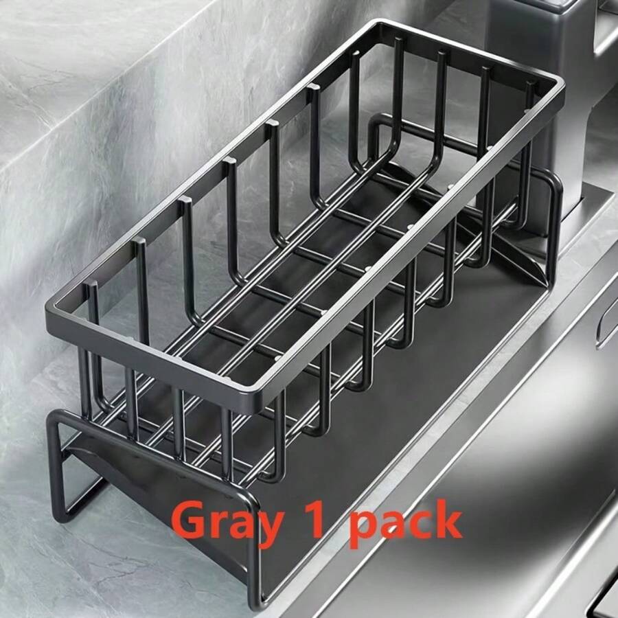 CAIROCK Buy 1 Get 2 Stylish Gray Multifunctional Bathroom Organizer With Drain - Electric Toothbrush And Toothpaste Holder With Built-In Filter Cup, Durable Wrought, Perfect For Modern Bathrooms, Bathroom Decor And Accessories - 灰色-1個裝 - 查看 1