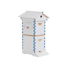Starter Kit Cedar Bee Box Self-Flowing Honey Design Flow Beehive Bee Hive Boxes Painted White Beehive Mini Bee House - 1 - View 2