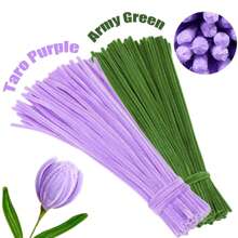 Set de 201/401/367 piezas de limpiapipas rosas con 1 video tutorial paso a paso, perfecto para hacer animales, flores, cuentas y decoraciones navideñas para proyectos de manualidades y artesanía, filamento de chenilla para trabajos artesanales, regalo del Día de la Madre - Multicolor - Ver 25