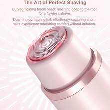 Women's Electric Bikini Trimmer - Rechargeable 2-In-1 Body & Facial Hair Removal Device, IPX7 Waterproof Wet/Dry Use, Dual-Head Hair Trimmer For Face, Underarms, Legs, Grooming Tool