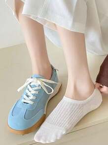 5 Pairs Low Vamp Invisible Ankle Socks, Non-Slip, Comfortable, Soft, Breathable, Versatile For Everyday Wear - Multicolor - View 7