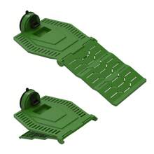 1pc Foldable Suction Cup Turtle & Lizard Climbing Ladder, Strong Adhesion, Textured Plastic, Suitable For Reptile And Amphibious Pets - Green - View 5