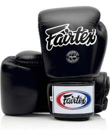 Fairtex BGV1 Leather Black Universal Boxing Gloves - NEW - Blue - View 6