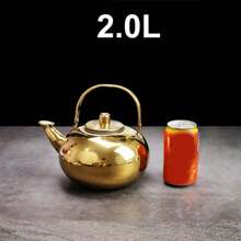 1pc, Stainless Steel Whistling Tea Kettle, Silver, With Built-In Tea Infuser Leak, Stovetop Tea Pot For Electric Magnetic & Gas Ranges, Household & Commercial Use - Multicolor - View 13