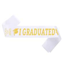 5pcs Class Of Graduation Sash Graduation Ribbons, 2025 Ribbon Graduation Ceremony Accessories, Party Supplies Gifts Birthday