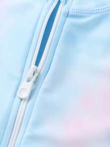 Annil Tween Girl Clothing For Girls Tween Girl Swimwear One-Piece Long Sleeve Suit Summer - Blue - View 3