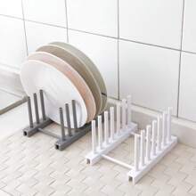 1 pieza Estante multiuso para almacenamiento de cocina, soporte extraíble para ollas y cucharones, escurridor de platos de plástico - Multicolor - Ver 12