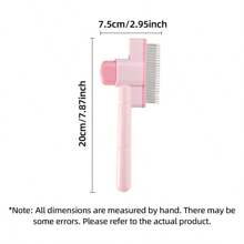 1pc Cat Grooming Brush, Massage Flea Removal Self-Cleaning Slicker Brush, Dog Hair Removal Brush, Universal Pet Grooming Brush