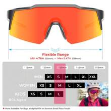 KAPVOE Polarized Fishing Glasses Kids Cycling Glasses Boys Girls Sports Glasses Children MTB Mountain Road Bike Outdoor Sports Tr90 Frame Glasses Camping, Running And Surfing Glasses - 01 - 查看 6