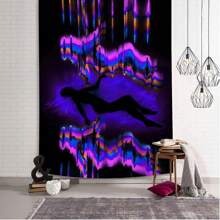1pc Phantom Body Art Print Tapestry, Wall Decor, Ins Style, Polyester Hanging Wall Tapestry, Living Room Bedroom Office Wall Decoration, Dorm, Home Decor, Party Decor, Rectangle Kitchen Wall Hanging Cloth With Drape, Including 3 Wall Nails And 2 Clips