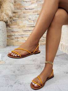 Neu modische sommerliche, feenhafte dünne Riemen Lässig bequeme schicke Pantoffeln