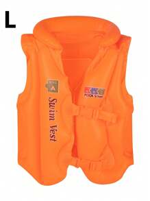 ABC Letter Inflatable Swimming Vest/Buoyancy Aid, Adjustable Safety Buckle & Dual Air Bags, Suitable For Swimming Pool, Beach, Lake, And Ocean - Yellow - View 10