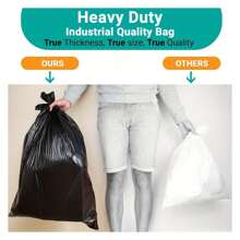 1.9 MIL Ultra-Thick Heavy-Duty 30-Gallon Plastic Garbage Bags, 100 Pieces, 31.5in X 35.5in - Perfect For Courtyard Leaves, Hotels, Shopping Malls, Supermarkets, Gardens, Streets & Home Use 100PCS-30 - 彩色 - 查看 7