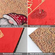 Alfombra navideña, alfombra para puerta enana de dibujos animados, alfombra roja para suelo de Papá Noel, decoración navideña, alfombrilla absorbente para pies para interiores y exteriores - 1A4991 - Ver 5