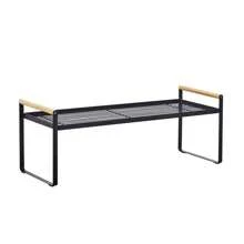 Wooden Handle Storage Rack, Kitchen Supplies Organizer Shelf, Drainage Rack, Home Iron Multilayer Arrangement Rack